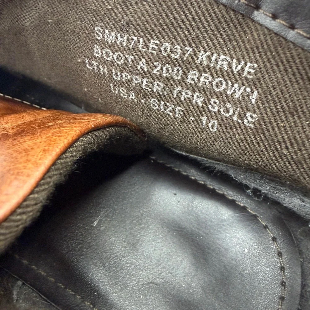 Steve Madden Mens Kirve Brown Leather Cap Toe Chukka Boots SMH7LF037 Size 10